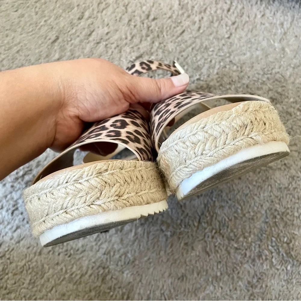 Soda Leopard Espadrille Platform Sandal